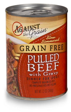 Against the Grain Pulled Beef with Gravy Canned Dog Food Recall